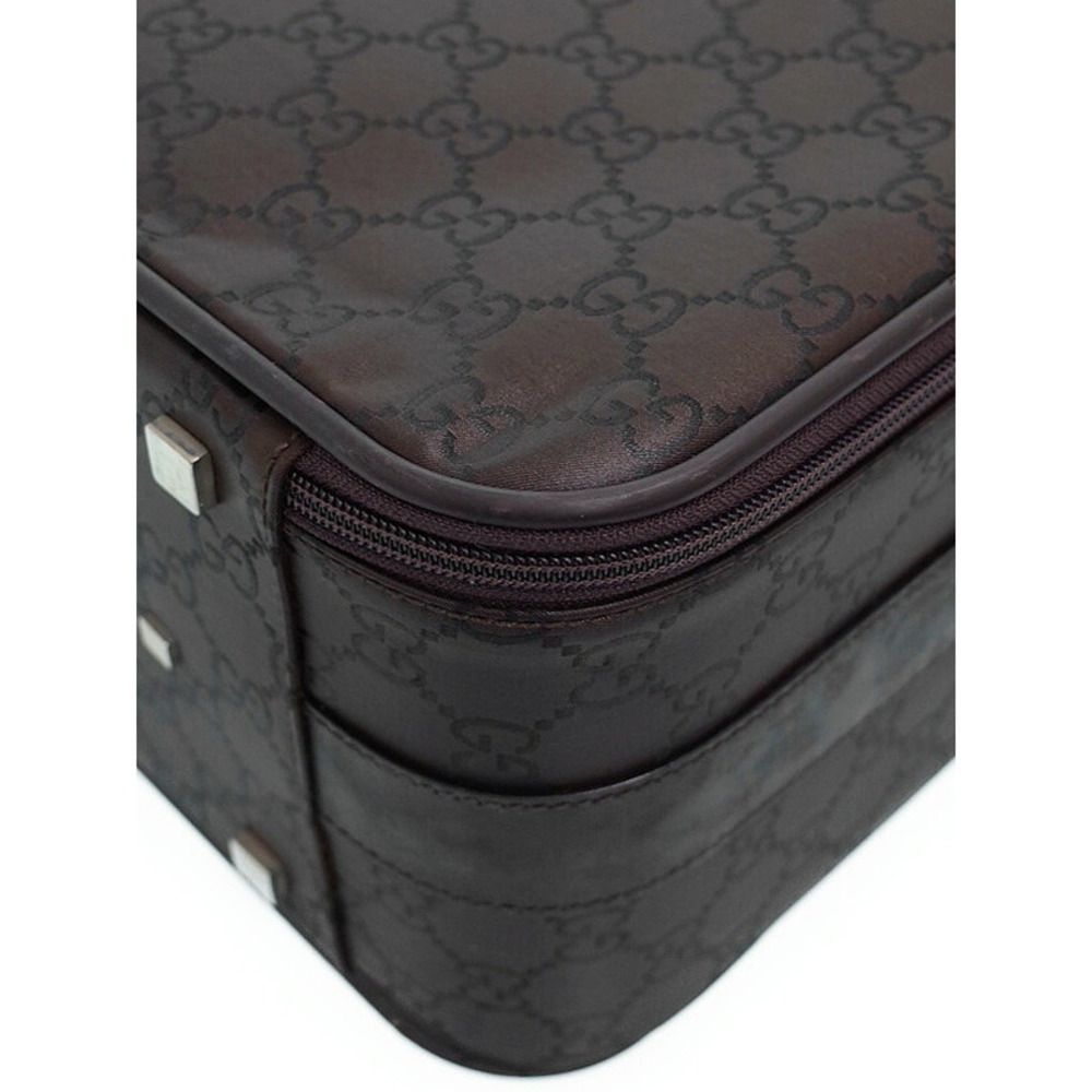 Gucci GG Leather Boston Travel Garment Bag Brown - Picture 4 of 9